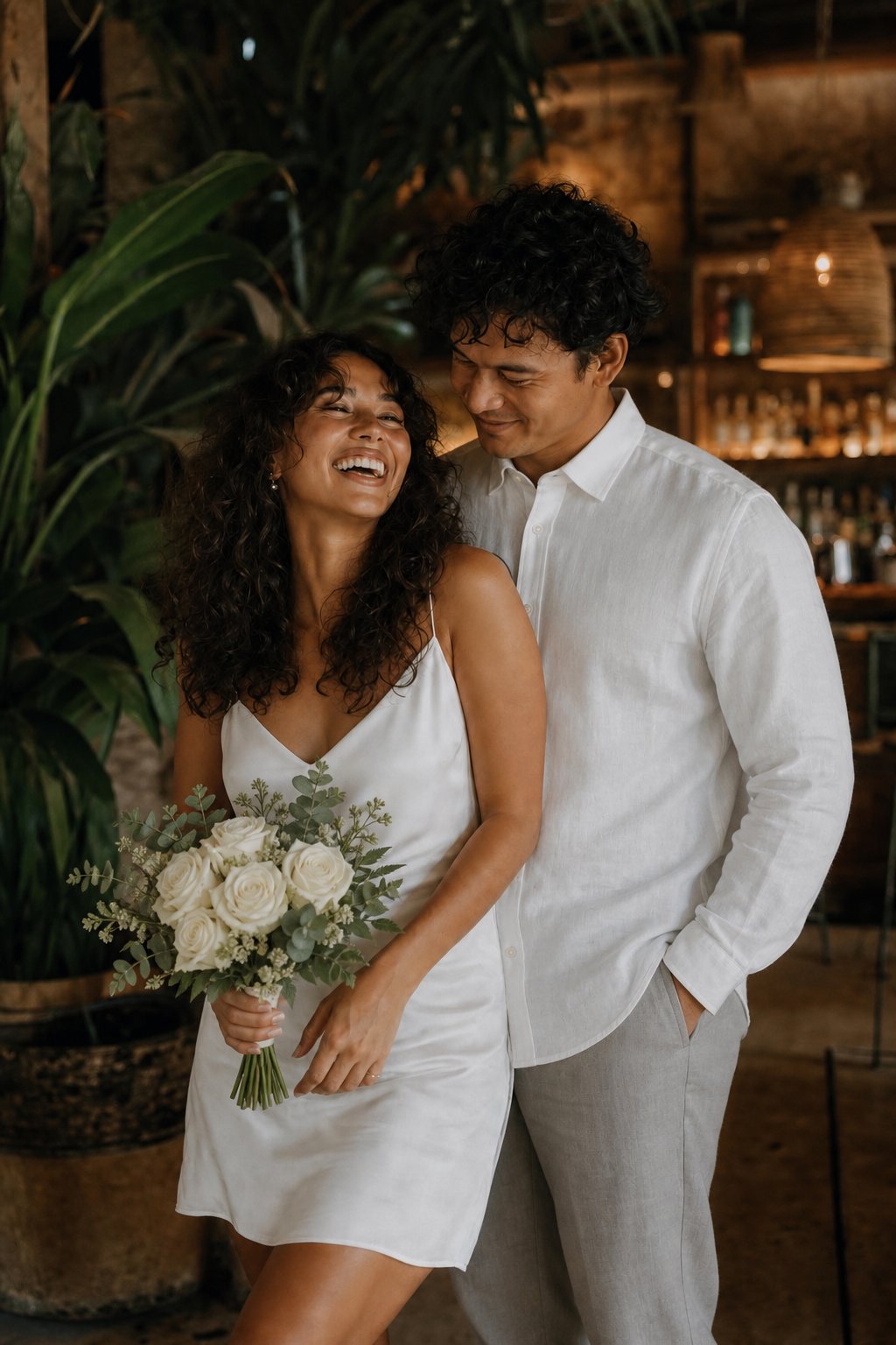 Relaxed elopement couple