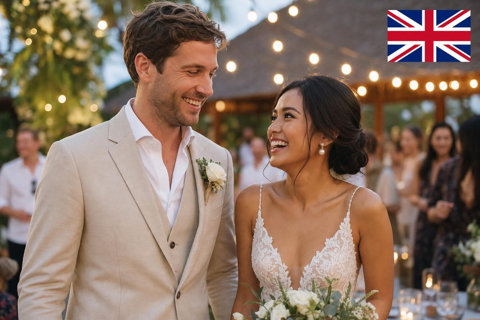 An British and Indonesian couple at their Bali wedding