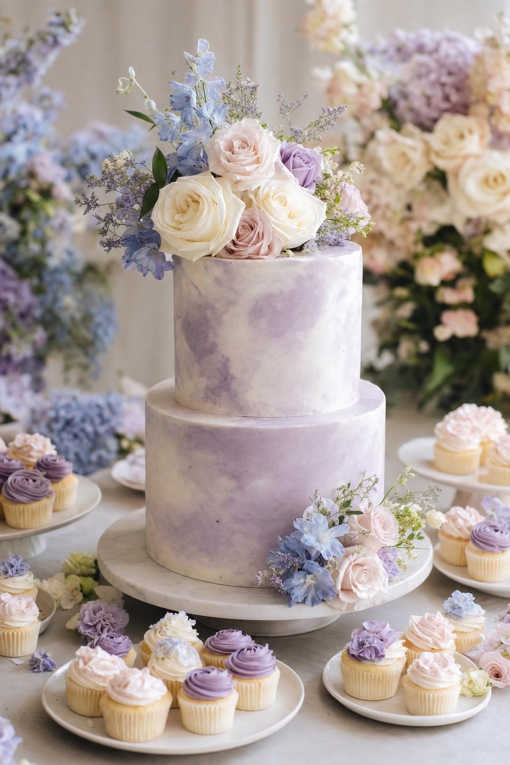 Lavender cake cutting