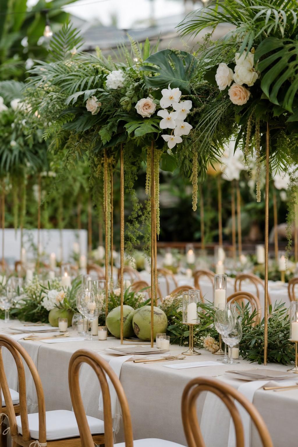 Garden wedding decor