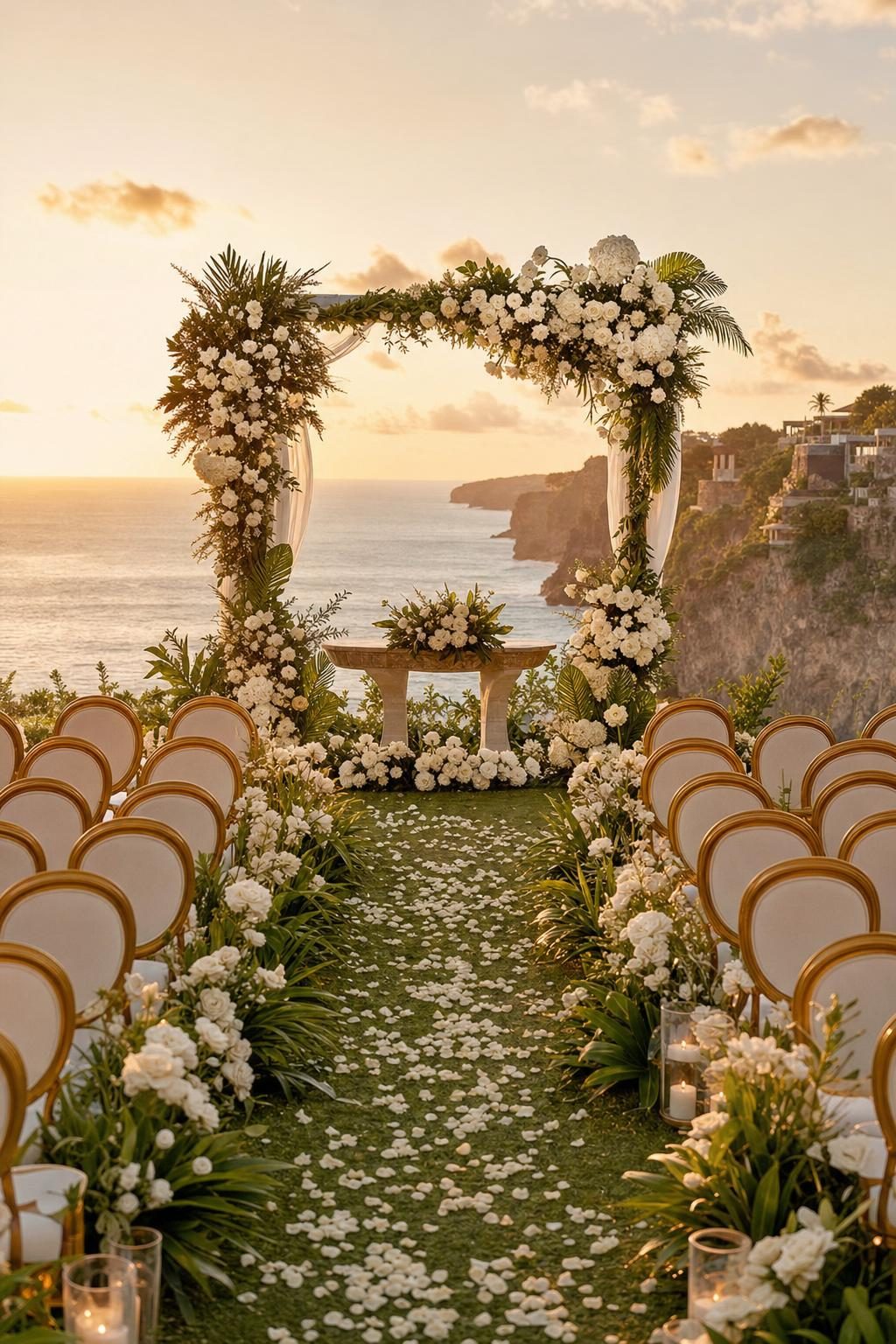 Clifftop ceremony arch